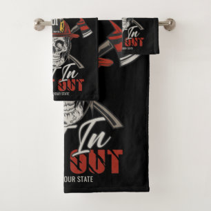 Conjunto De Toalhas Bombeiro de NOME Personalizado Primeiro no Bombeir