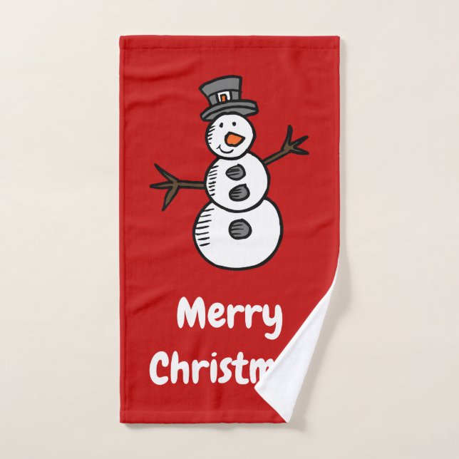 Conjunto De Toalhas Boneco de neve (Toalha de mão)
