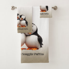 Conjunto De Toalhas Bonitinho Como Puffins De Snugglin