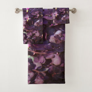 Conjunto De Toalhas Bonito em flores roxas