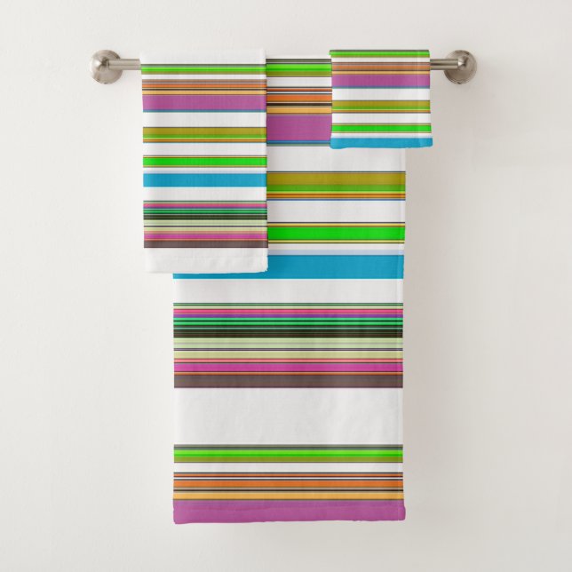 CONJUNTO DE TOALHAS BONITO FAIXAS (Insitu)