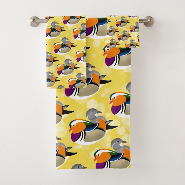 Conjunto De Toalhas Bonitos Patos Mandarinos (Insitu)