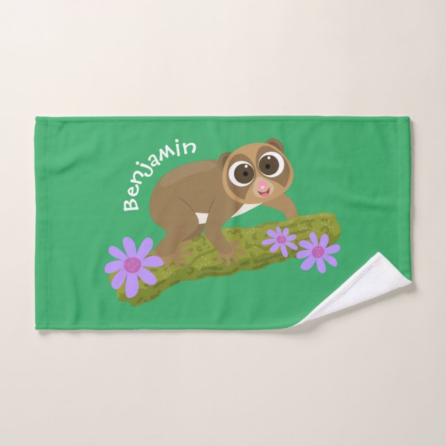 Conjunto De Toalhas Bons e felizes loris em desenhos animados (Toalha de mão)