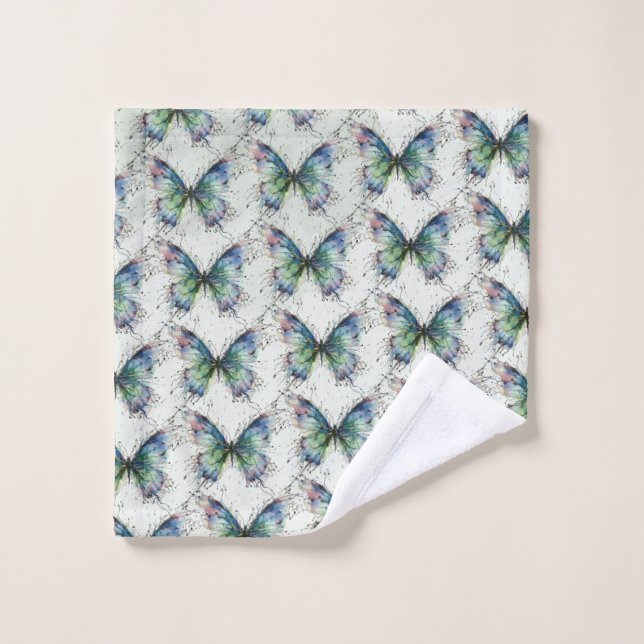 Conjunto De Toalhas Borboleta (Pano de lavar)