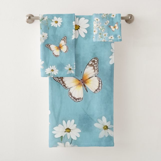 Conjunto De Toalhas Borboleta e Daisy Delight (Insitu)