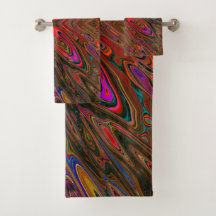 Borboleta Laranja e Magenta Trippy Abstrata