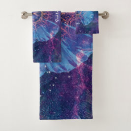 Conjunto De Toalhas Borboleta Morpho / Galaxy Mandala