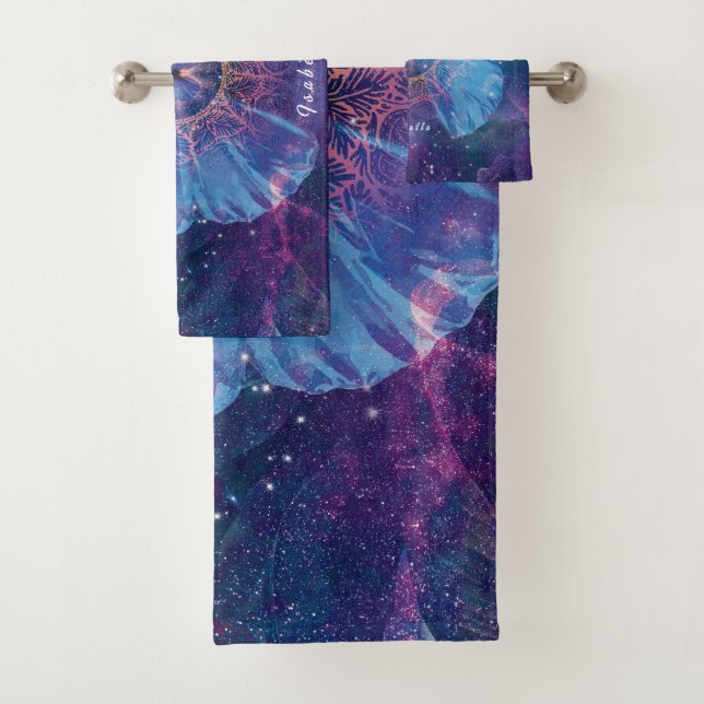Conjunto De Toalhas Borboleta Morpho / Galaxy Mandala (Insitu)