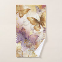 Borboleta Roxo e Dourado Aquarela Borboletas