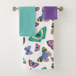 Conjunto De Toalhas Borboletas de Verão
