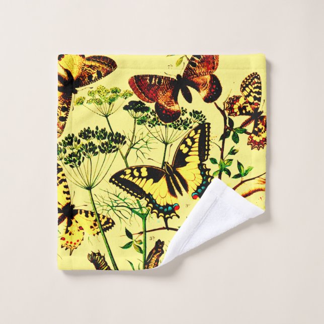 Conjunto De Toalhas Borboletas Francesas (Pano de lavar)