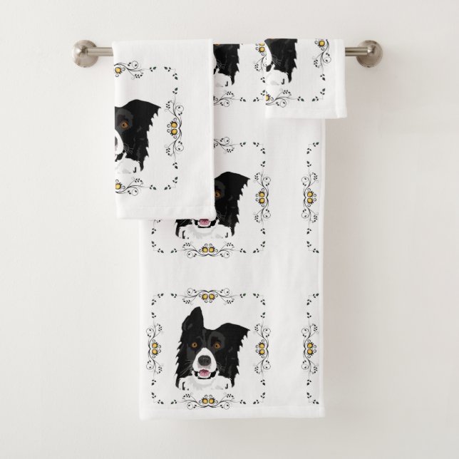 Conjunto De Toalhas Border Collie  (Insitu)