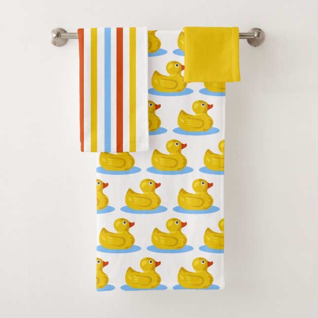 Conjunto De Toalhas Borracha Colorida Ducky (Insitu)