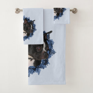 Conjunto De Toalhas Boston Terrier Dog