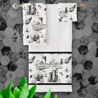 Conjunto De Toalhas Boston Toile