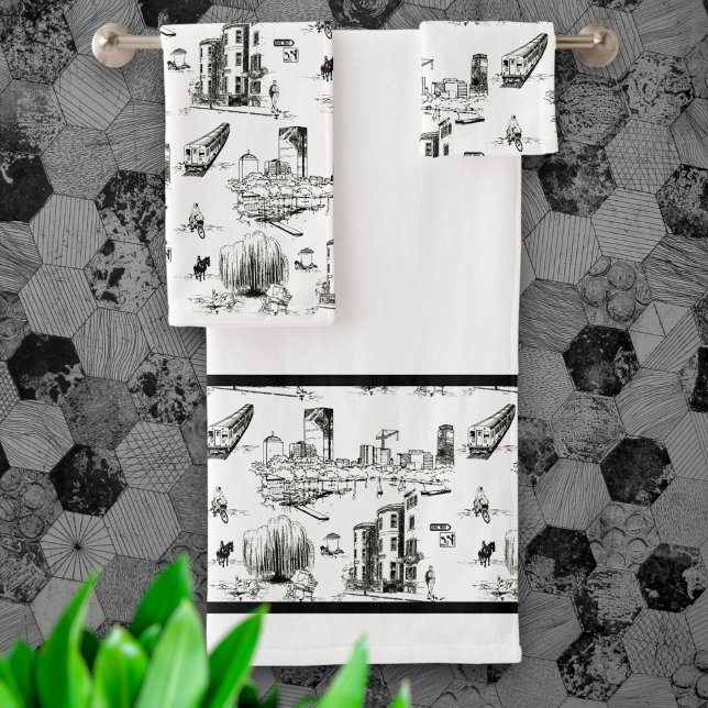 Conjunto De Toalhas Boston Toile (Criador carregado)