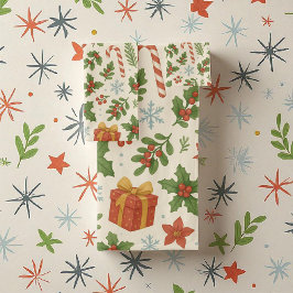 Conjunto De Toalhas Botânica Red Green Pine e Berry Holiday