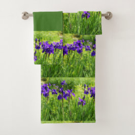 Conjunto de Toalhas Botânicas Íris Roxo