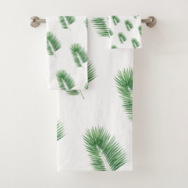 Conjunto De Toalhas Botânico Artístico em Aquarela