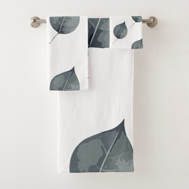 Conjunto De Toalhas Botânico Artístico em Aquarela (Insitu)