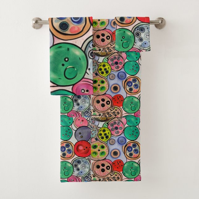Conjunto De Toalhas Botton Art (Insitu)
