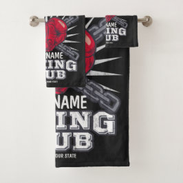 Conjunto De Toalhas Boxer de campeão de combate personalizado para luv