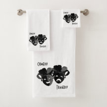 Branca de Máscaras de Teatro de Comédia e Tragédia