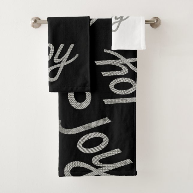 Conjunto De Toalhas Branca e Preto do Padrão de Houndstooth (Insitu)