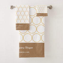 Conjunto De Toalhas Branco e Café Mínimo Elegante Clássico Monograma