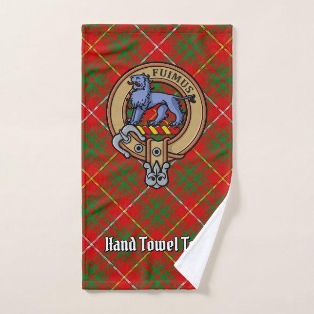 Conjunto De Toalhas Brasão do Clã Bruce sobre Tartan (Toalha de mão)