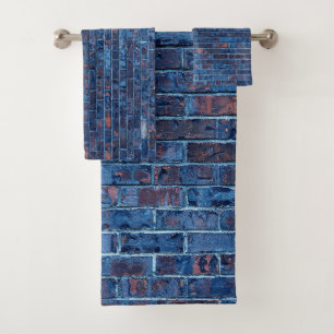 Conjunto De Toalhas Brick exposto azul Legal
