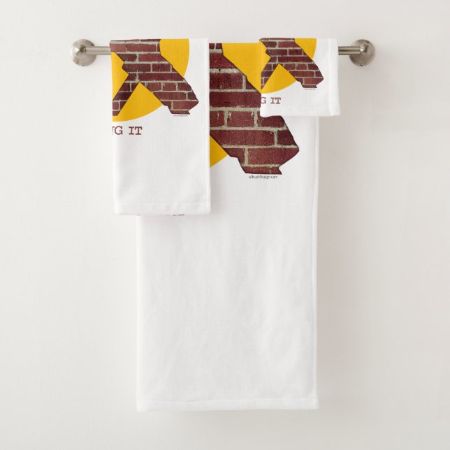 Conjunto De Toalhas Brick Wall Hockey Goalie (Insitu)