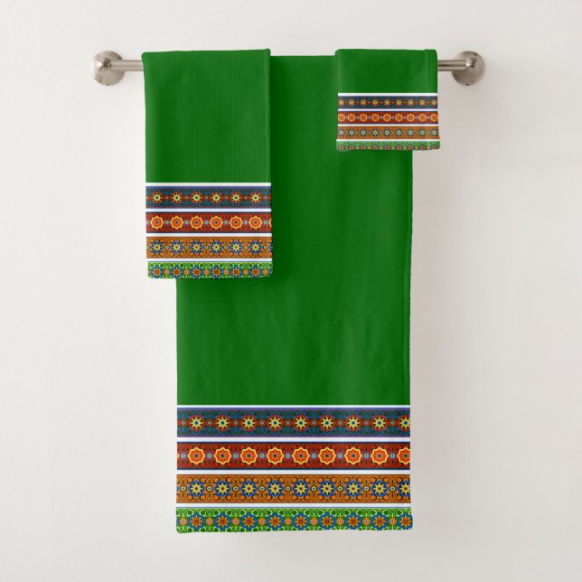 Conjunto De Toalhas Bright ornamental design bath towel set (Insitu)