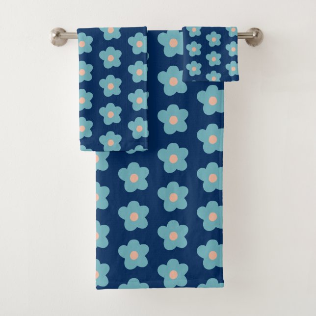 Conjunto De Toalhas Brilhos Azuis Doce no Marinho (Insitu)