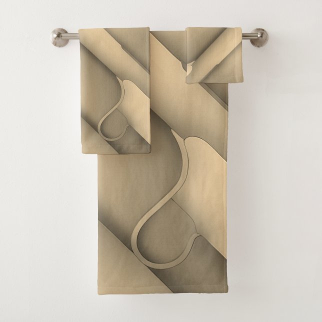 Conjunto De Toalhas Brown Hues Modern Art (Insitu)
