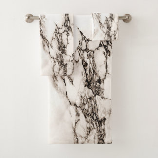 Conjunto De Toalhas Brown Marble
