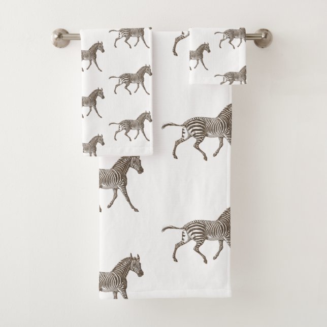 Conjunto De Toalhas Brown Zebras   (Insitu)
