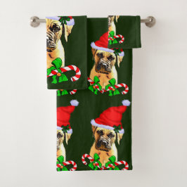Conjunto De Toalhas Bullmastiff Natal