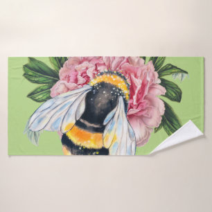 Conjunto De Toalhas Bumble a abelha e a peônia