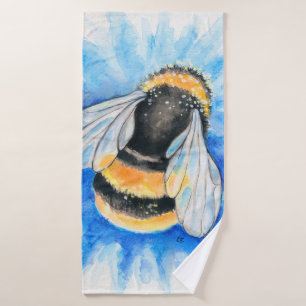Conjunto De Toalhas Bumble Bee Watercolor Art