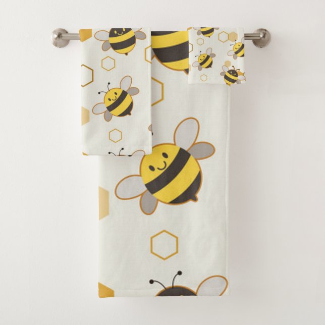 Conjunto De Toalhas Bumble Bees e Honeycomb (Insitu)
