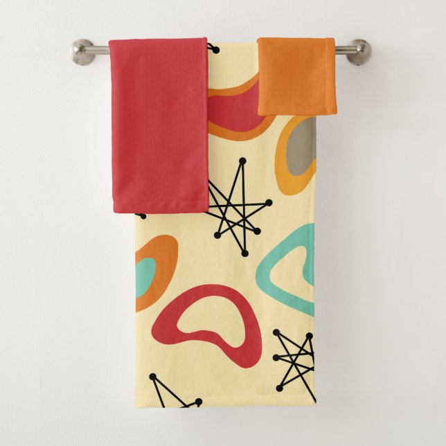 Conjunto De Toalhas Bumerangas e Estrelas (Insitu)