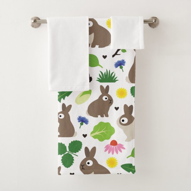 Conjunto De Toalhas Bunnies E Seus Tratamentos (Insitu)
