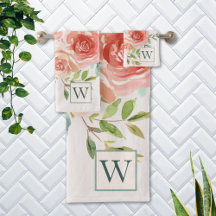 Buquê de Flores de Rosa Rosa Monogramada