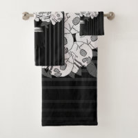 Buquê de Rosas Cranianas Preto e Branco