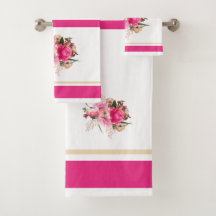 Buquê Dourado Floral Rosa Rosa Elegante