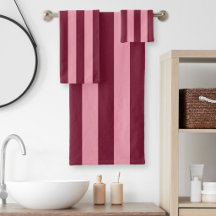 Burgundy Rosa Grande Padrão de Faixa Vermelho Cere