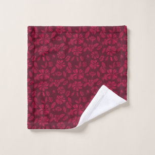 Conjunto De Toalhas Burgundy Vintage Floral
