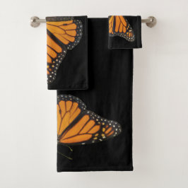 Conjunto De Toalhas Butterfly Wings Monarch Orange Wings Foto