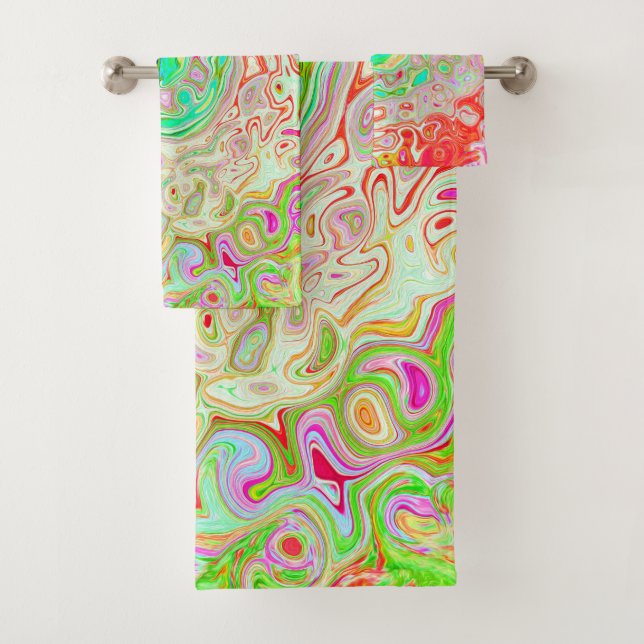 Conjunto De Toalhas Cabeça de Abstrato retrógrada do pasto verde (Insitu)